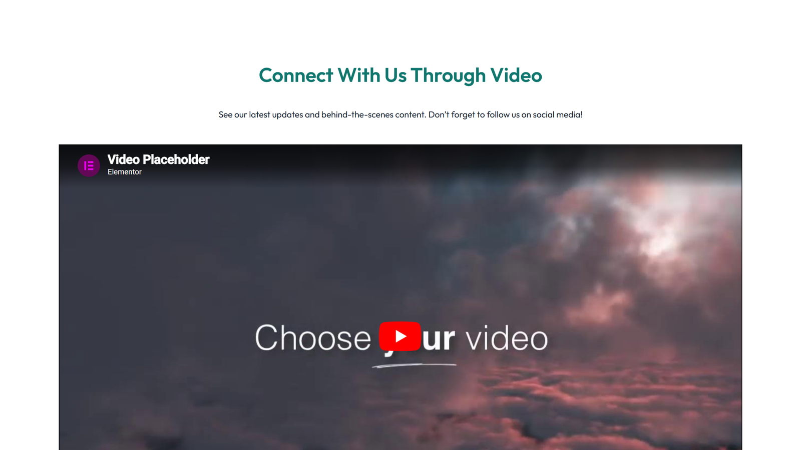 Video Layout Style 6 2 - Elementor component