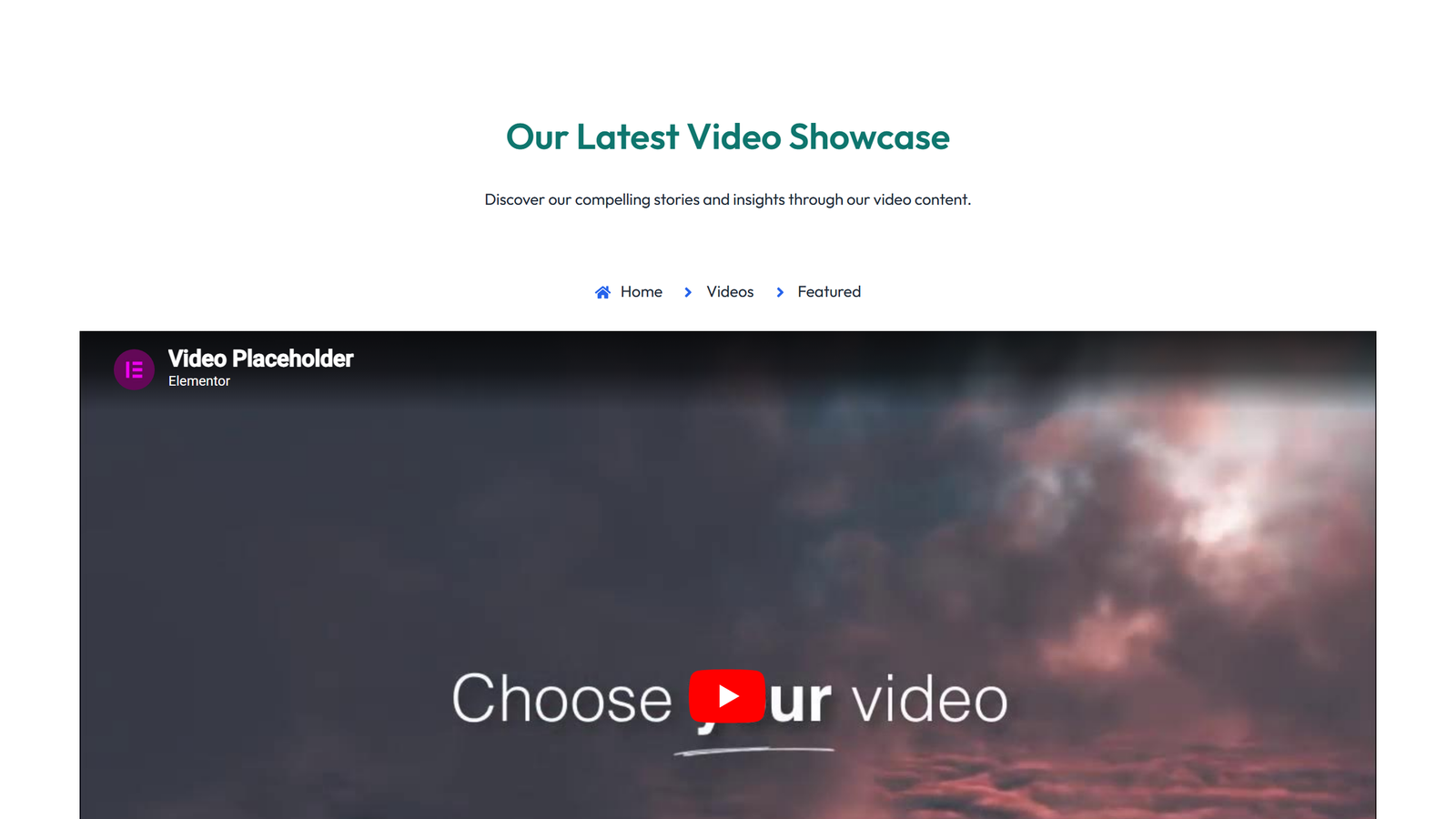 Video Layout Style 2 4 - Elementor component