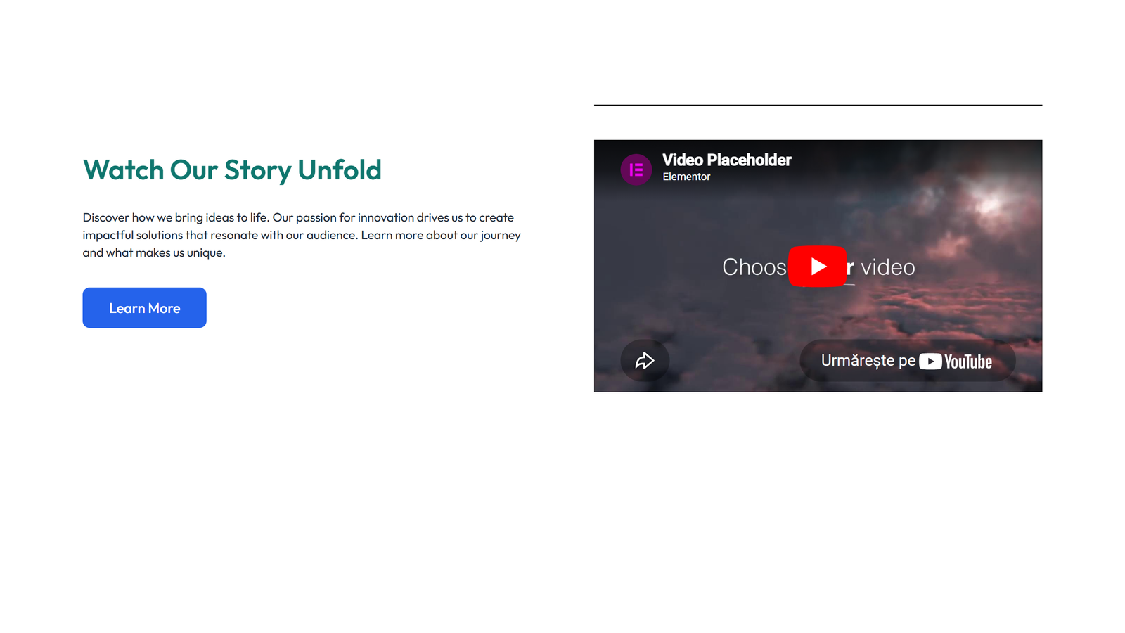 Video Layout Style 1 5 - Elementor component