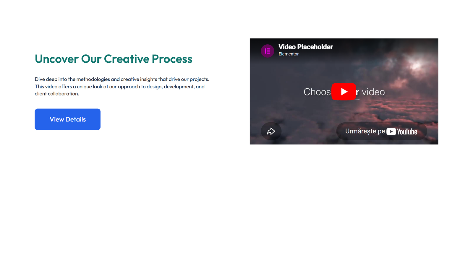 Video Layout Style 1 6 - Elementor component