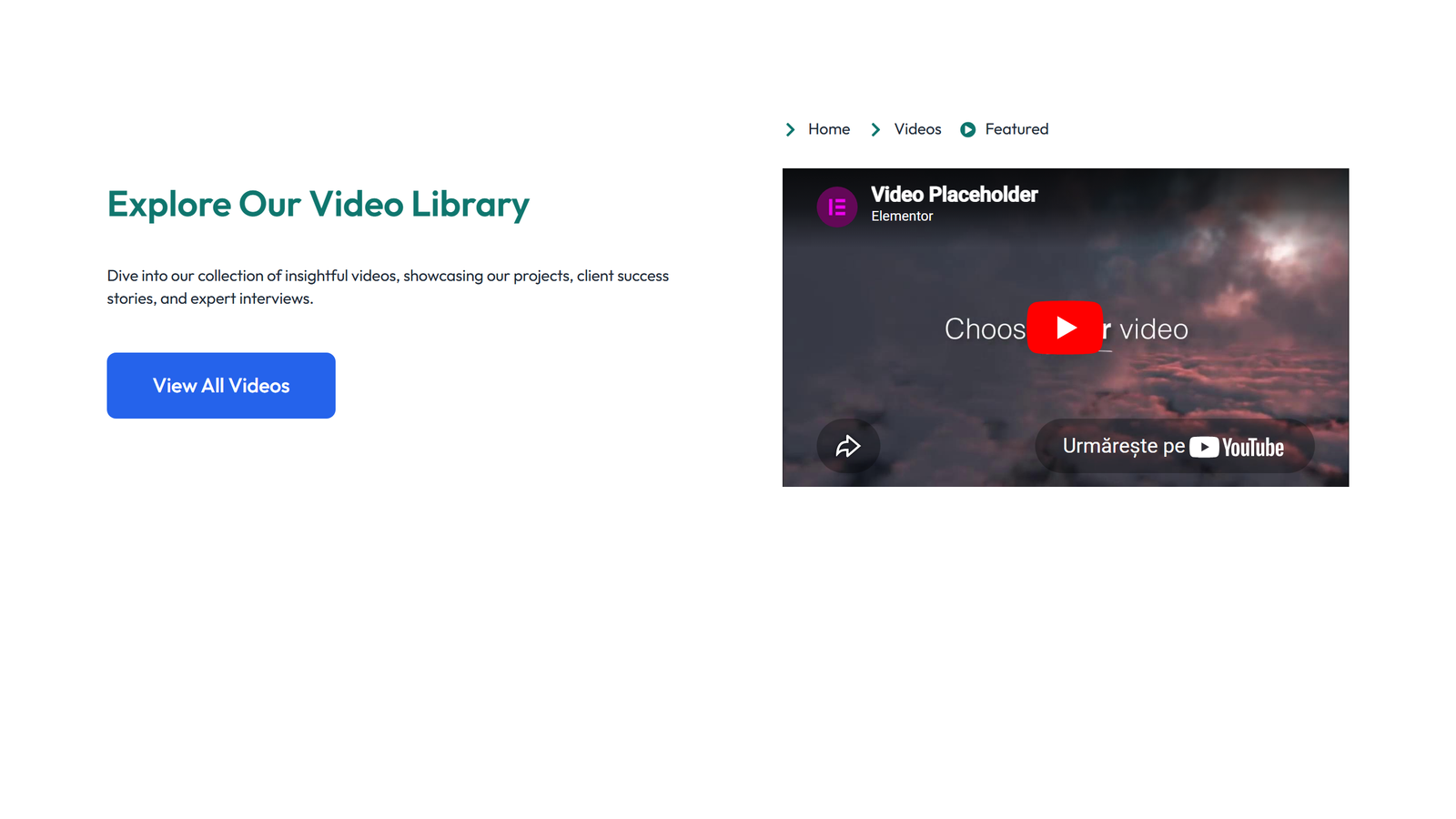 Video Layout Style 6 7 - Elementor component